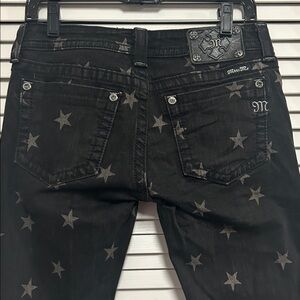 Not for Sale Miss Me Womens Black Star Skinny Jeans